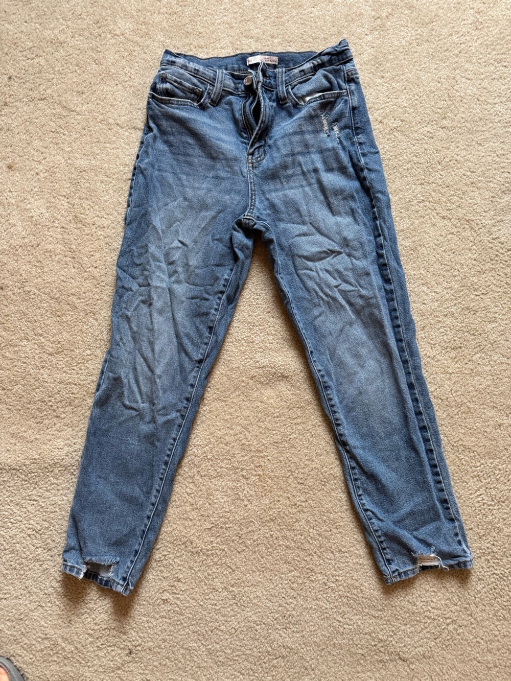 SO Women's Straight Leg Jeans - Dark Blue
